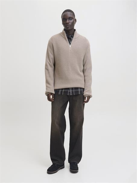 JJKAITO KNIT HALF ZIP BF atmosphere