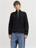 JJKAITO KNIT HALF ZIP BF black