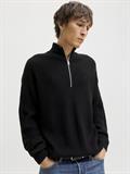 JJKAITO KNIT HALF ZIP BF black