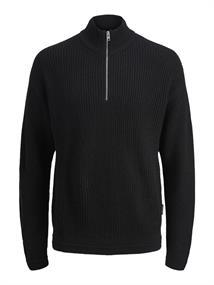 JJKAITO KNIT HALF ZIP BF black