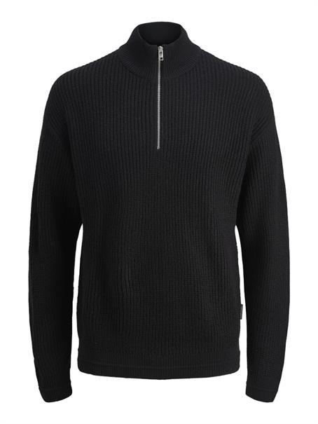 JJKAITO KNIT HALF ZIP BF black