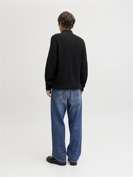 JJKAITO KNIT HALF ZIP BF black