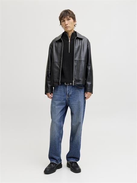 JJKAITO KNIT HALF ZIP BF black