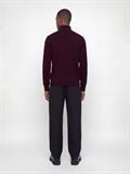 JJMILANO STITCH KNIT HALF ZIP SN bitter chocolate