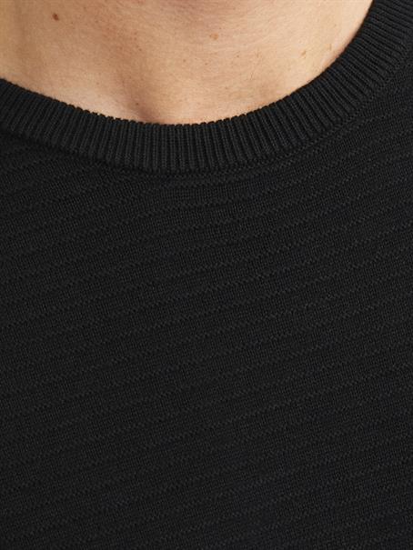 JJOTTO KNIT CREW NECK LN black