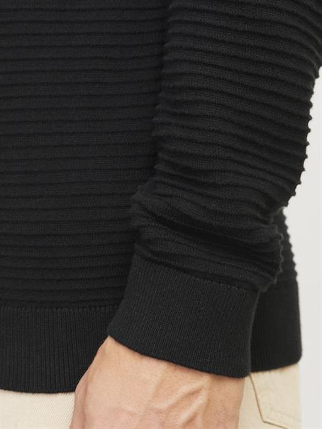 JJOTTO KNIT CREW NECK LN black