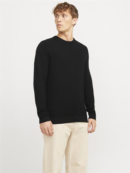 JJOTTO KNIT CREW NECK LN black