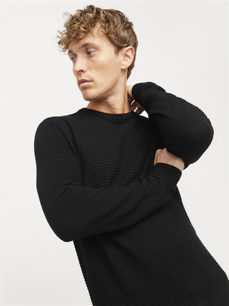 JJOTTO KNIT CREW NECK LN black