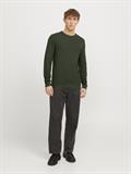 JJOTTO KNIT CREW NECK LN kombu green