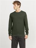 JJOTTO KNIT CREW NECK LN kombu green