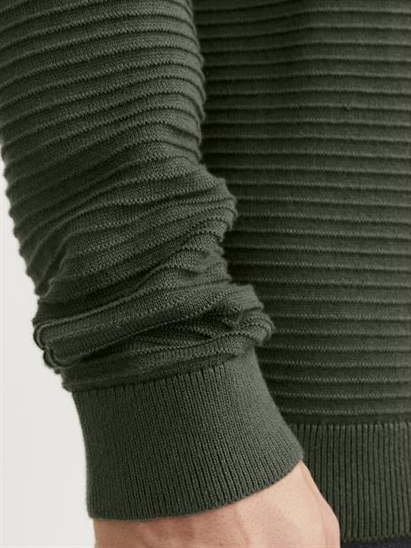 JJOTTO KNIT CREW NECK LN kombu green