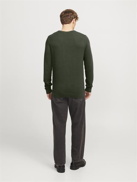 JJOTTO KNIT CREW NECK LN kombu green