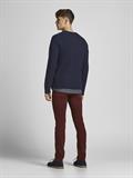 JJPANNEL KNIT CREW NECK PRE navy blazer1