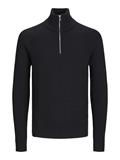 JJPANNEL KNIT HALF ZIP AW24 black
