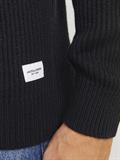 JJPANNEL KNIT HALF ZIP AW24 black