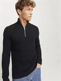 JJPANNEL KNIT HALF ZIP AW24 black