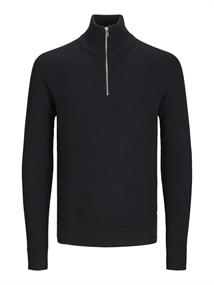 JJPANNEL KNIT HALF ZIP AW24 black