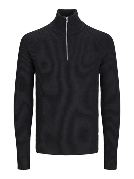 JJPANNEL KNIT HALF ZIP AW24 black