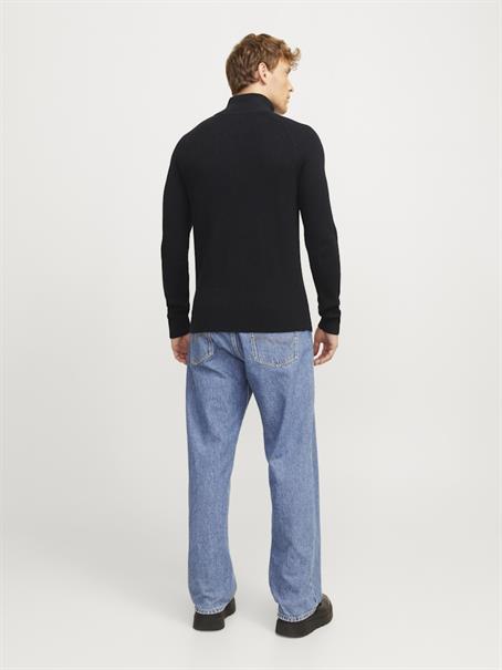 JJPANNEL KNIT HALF ZIP AW24 black