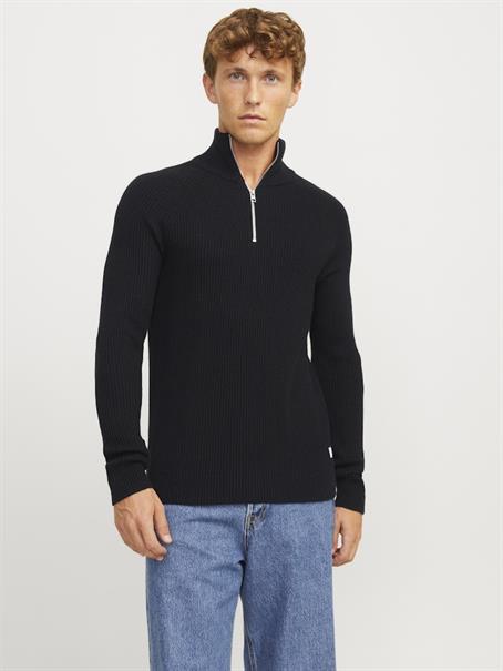 JJPANNEL KNIT HALF ZIP AW24 black