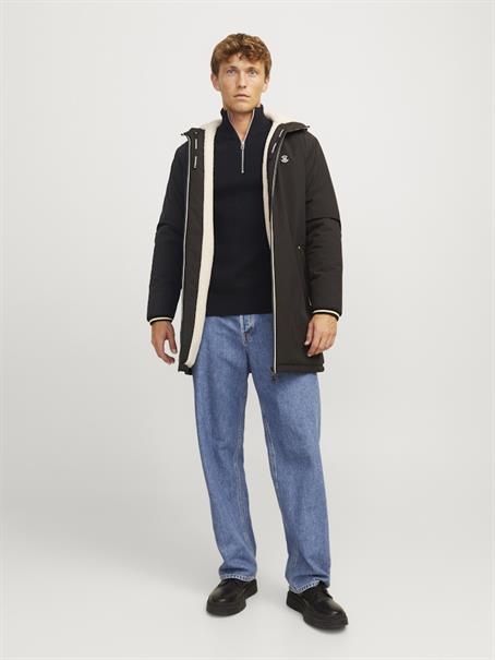 JJPANNEL KNIT HALF ZIP AW24 black