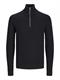 JJPANNEL KNIT HALF ZIP AW24 black