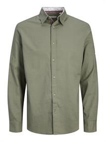 JJPIERRE SLUB DETAIL SHIRT LS agave green