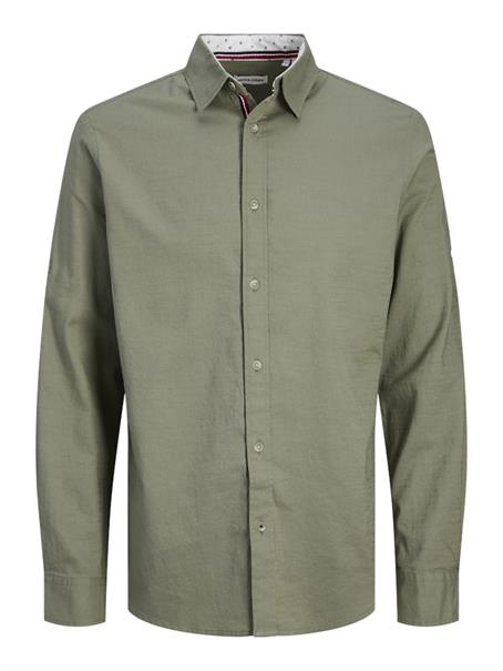 JJPIERRE SLUB DETAIL SHIRT LS agave green