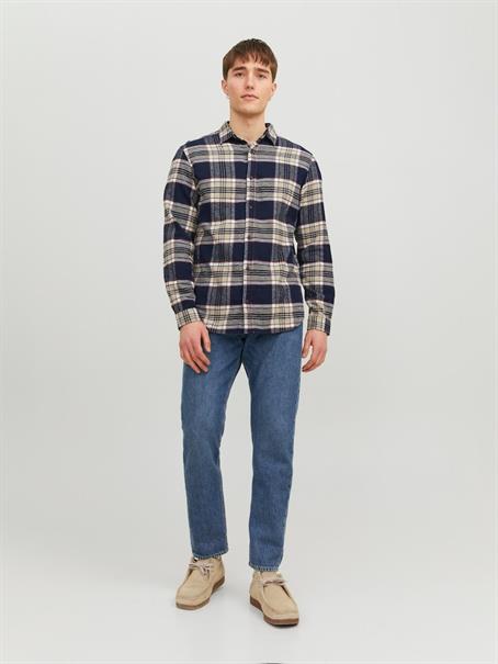 JJPLAIN FALL CHECK SHIRT LS navy blazer