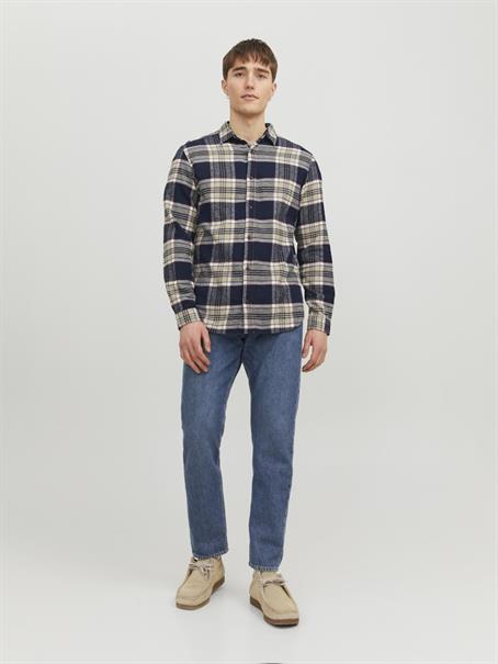 JJPLAIN FALL CHECK SHIRT LS navy blazer
