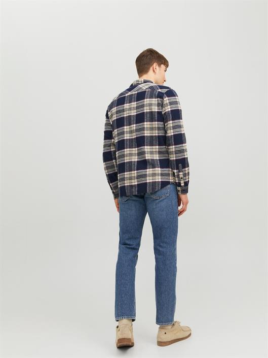 jjplain-fall-check-shirt-ls-navy-blazer