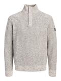 JJROOSTER KNIT HALF ZIP moonbeam