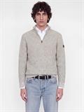 JJROOSTER KNIT HALF ZIP moonbeam