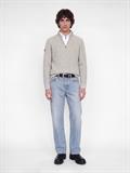 JJROOSTER KNIT HALF ZIP moonbeam