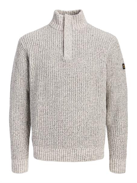 JJROOSTER KNIT HALF ZIP moonbeam