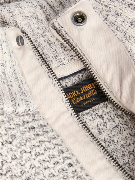 JJROOSTER KNIT HALF ZIP moonbeam