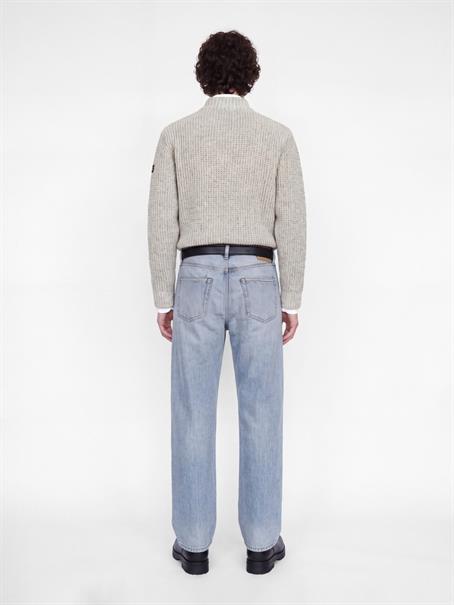 JJROOSTER KNIT HALF ZIP moonbeam