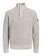 JJROOSTER KNIT HALF ZIP moonbeam