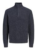 JJROOSTER KNIT HALF ZIP navy blazer