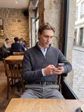 JJROOSTER KNIT HALF ZIP navy blazer