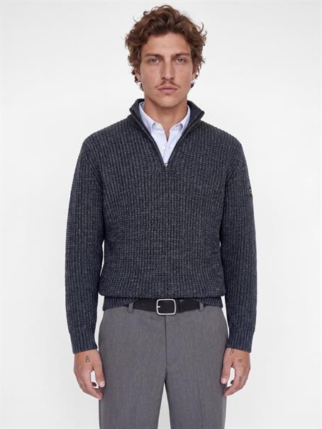 JJROOSTER KNIT HALF ZIP navy blazer