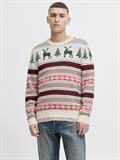 JJXMAS NOEL KNIT CREW NECK dark green