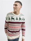 JJXMAS NOEL KNIT CREW NECK dark green