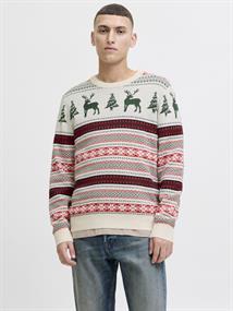JJXMAS NOEL KNIT CREW NECK dark green