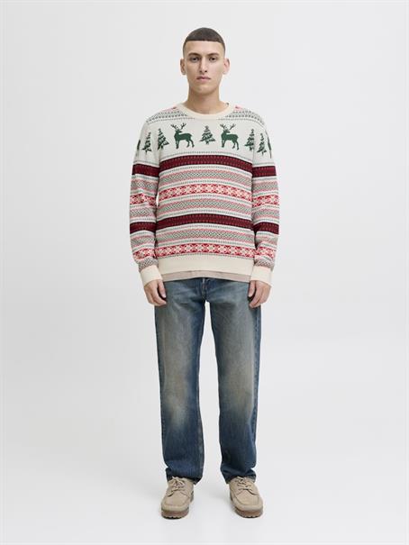 JJXMAS NOEL KNIT CREW NECK dark green