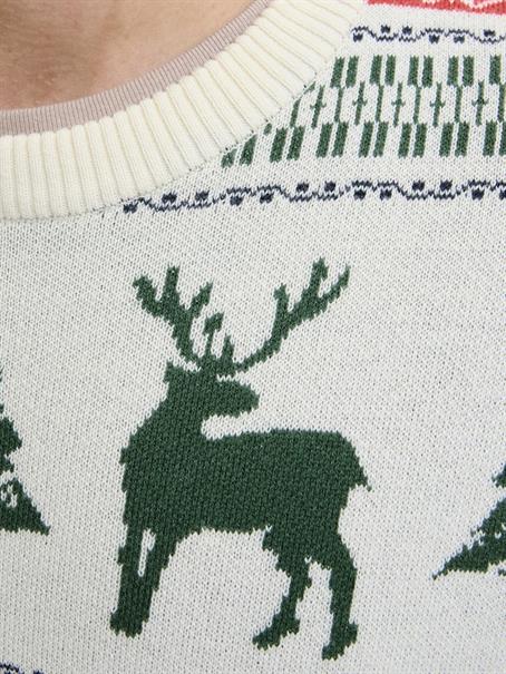 JJXMAS NOEL KNIT CREW NECK dark green
