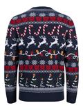 JJXMAS SANTA KNIT CREW NECK navy blazer