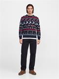 JJXMAS SANTA KNIT CREW NECK navy blazer
