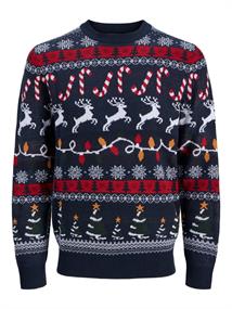 JJXMAS SANTA KNIT CREW NECK navy blazer