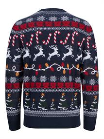 JJXMAS SANTA KNIT CREW NECK navy blazer